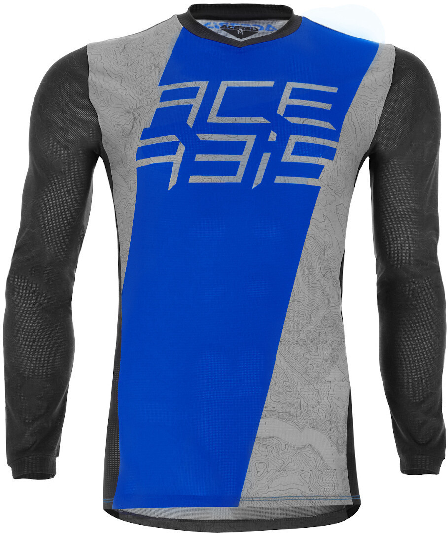 Acerbis MX J-Track 1 Motocross Jersey, grey-blue, Size S, grey-blue, Size S