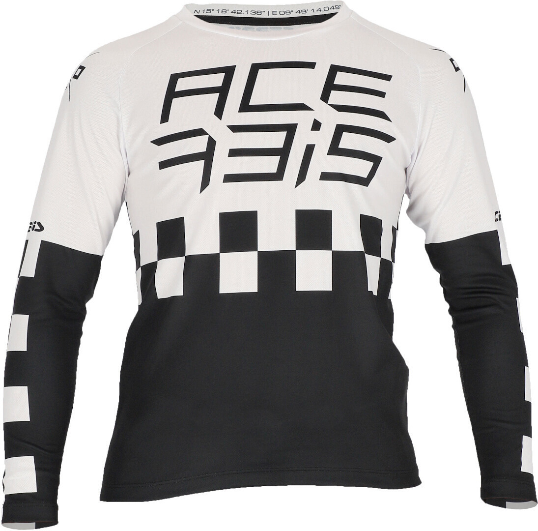 Acerbis MX J-Kid Kids Motocross Jersey, black-white, Size XS, black-white, Size XS