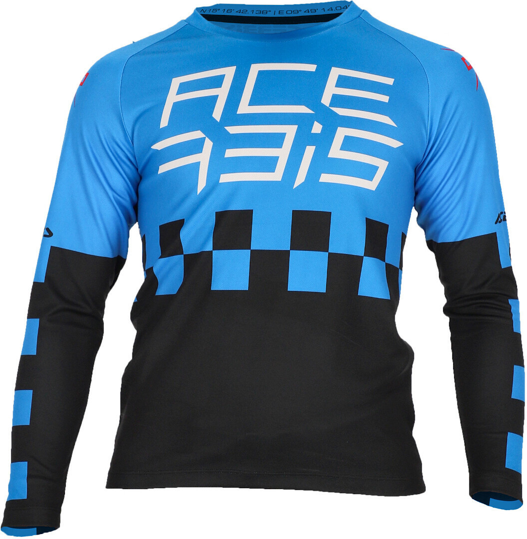 Acerbis MX J-Kid Kids Motocross Jersey, black-blue, Size XS, black-blue, Size XS