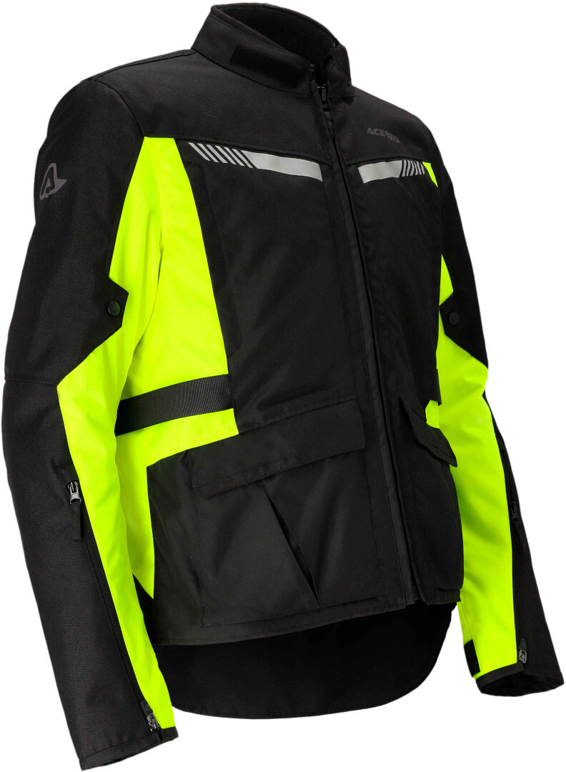 Acerbis X-Trail Motorcycle Textile Jacket, black-yellow, Size S, black-yellow, Size S