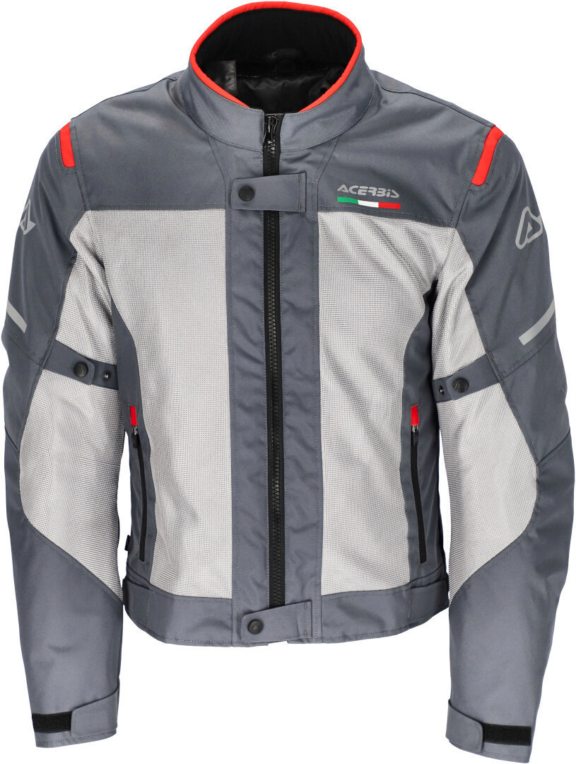 Photos - Motorcycle Clothing ACERBIS On Road Ruby Motorcycle Textile Jacket, grey-red, Size 2XL for Men 