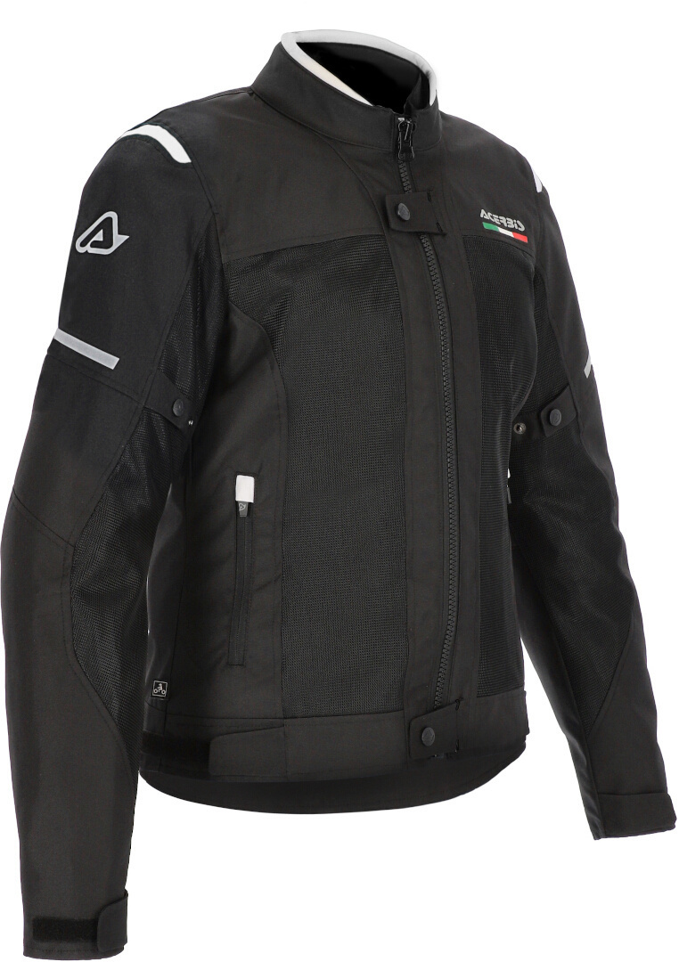 Acerbis On Road Ruby Damen Motorad Textiljacke, schwarz-weiss, Größe L, schwarz-weiss, Größe L