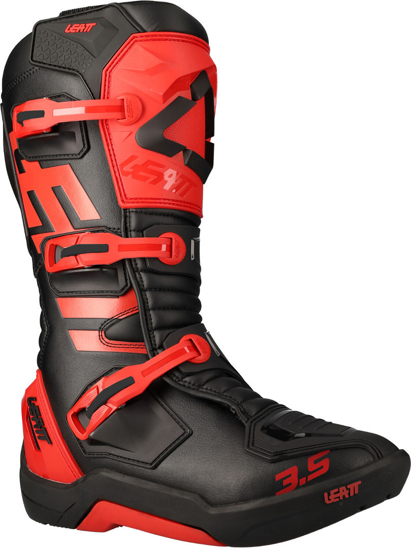 Leatt 3.5 Motocross Boots, black-red, Size 40 41, black-red, Size 40 41