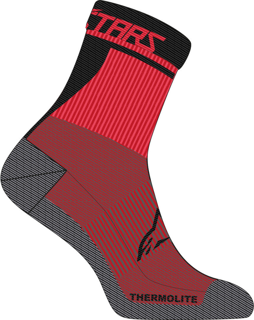 Alpinestars Winter Therm 17 Bicycle Socks, black-red, Size M for Men-image-70562054