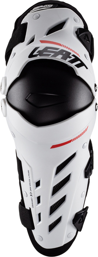 Side view of Leatt Dual Axis Knee and Shin Protectors, white, Size S M for Men