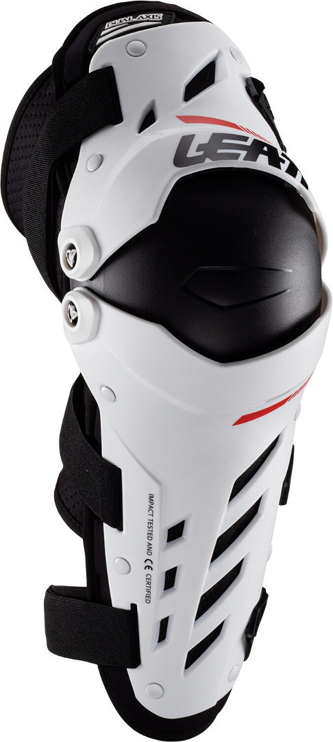 Side view of Leatt Dual Axis Knee and Shin Protectors, white, Size S M for Men