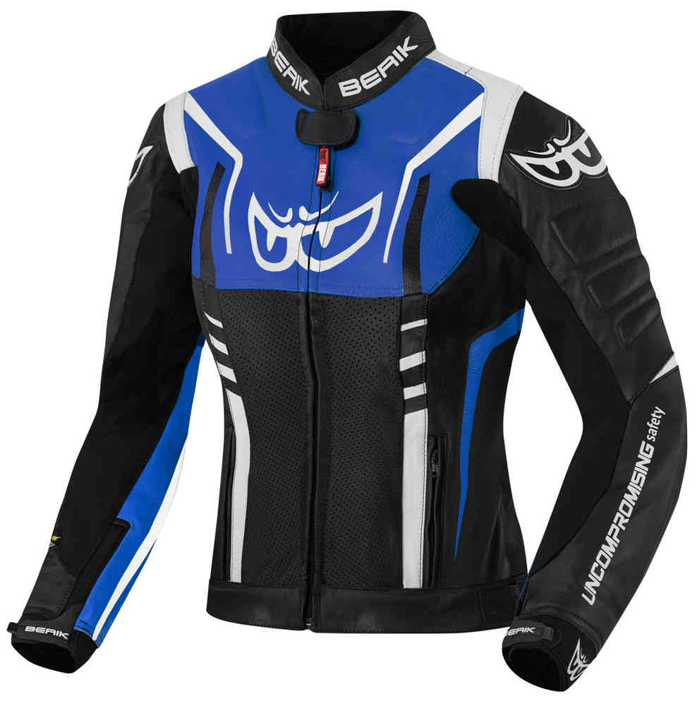 Berik Striper Chaqueta de cuero para motocicleta para damas