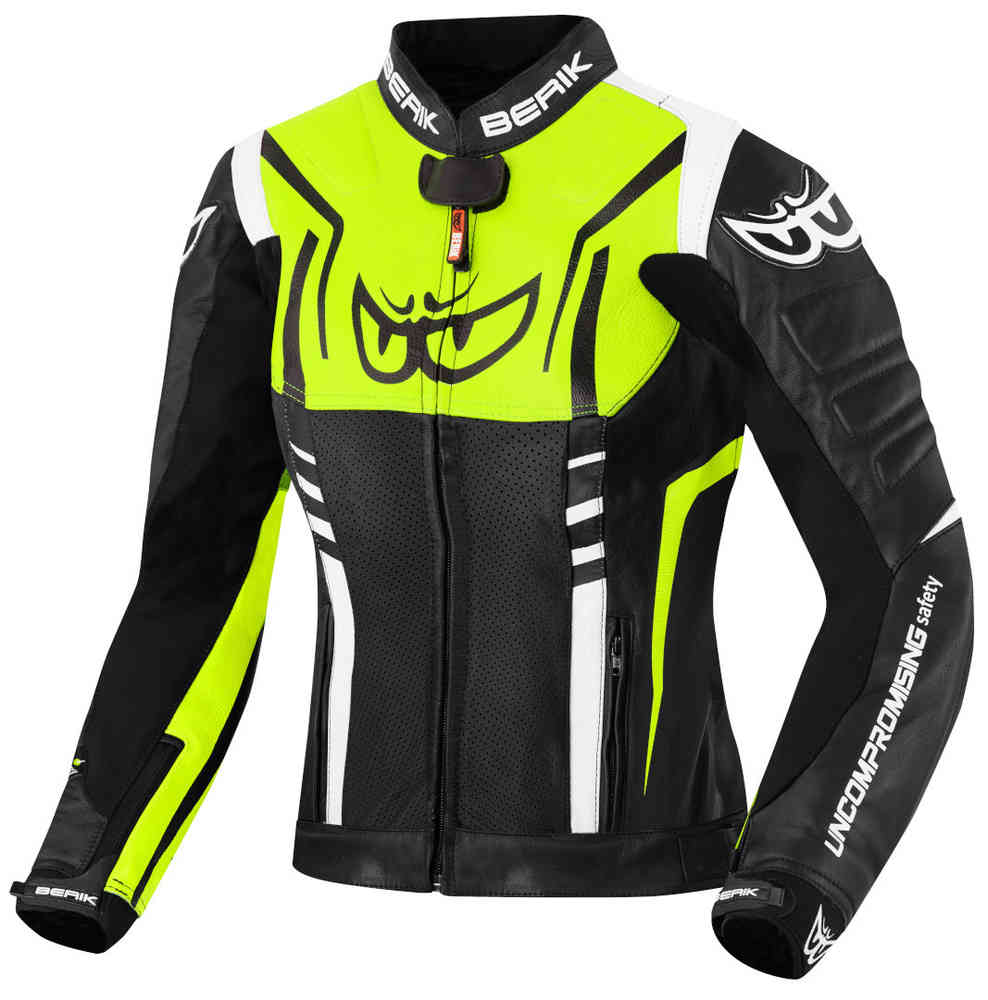 Berik Striper Veste en cuir de moto pour dames