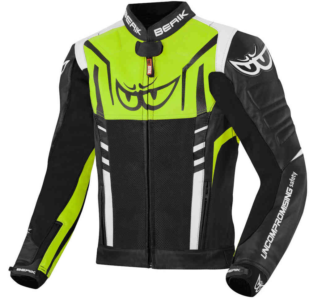 Berik Striper Chaqueta de cuero para motocicleta