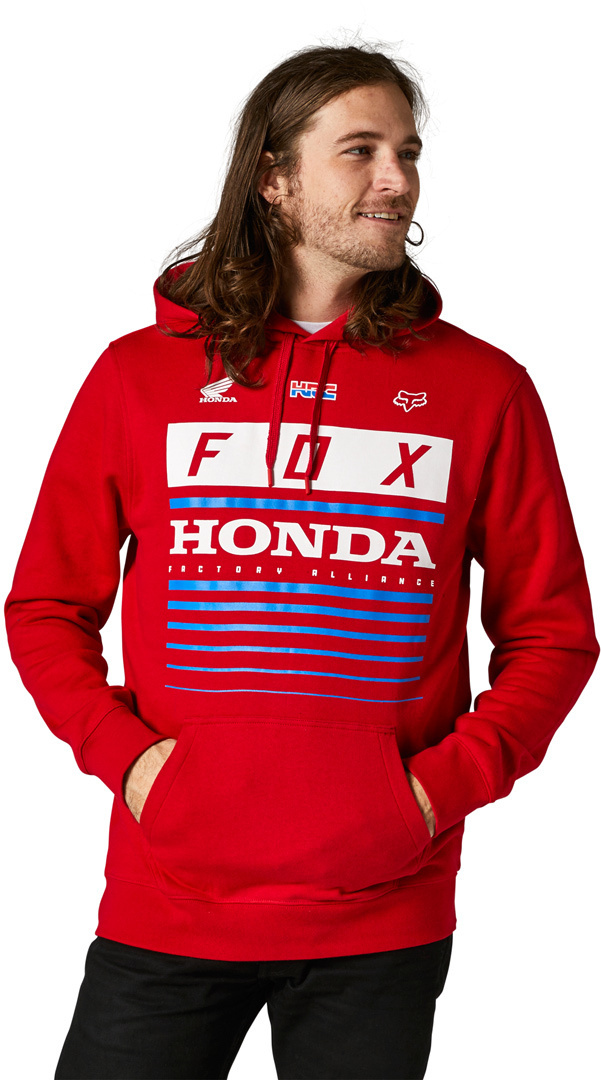 FOX Honda Hoodie, red, Size 2XL, red, Size 2XL