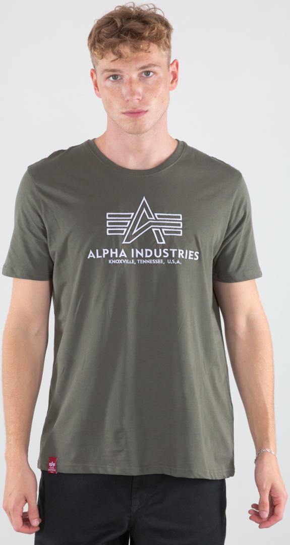 Alpha Industries Basic Embroidery T-Shirt, grün, Größe S, grün, Größe S