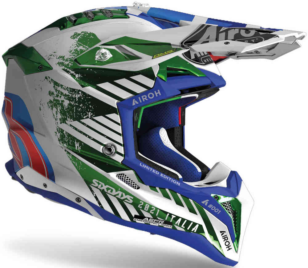 Airoh Aviator 3 Six Days Italy 2021 Carbon Kask motocrossowy