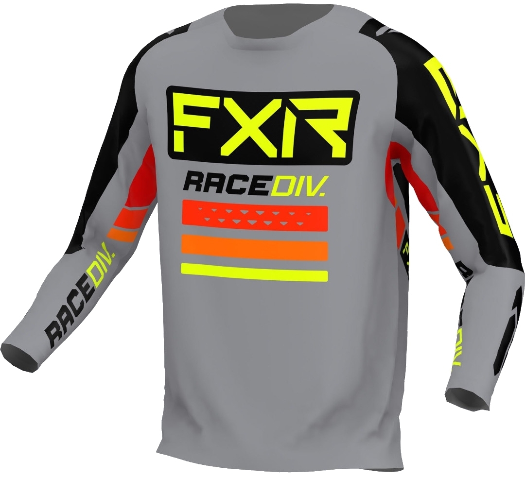 FXR Clutch Pro Motorcross Jersey, zwart-grijs-geel, afmeting 2XL