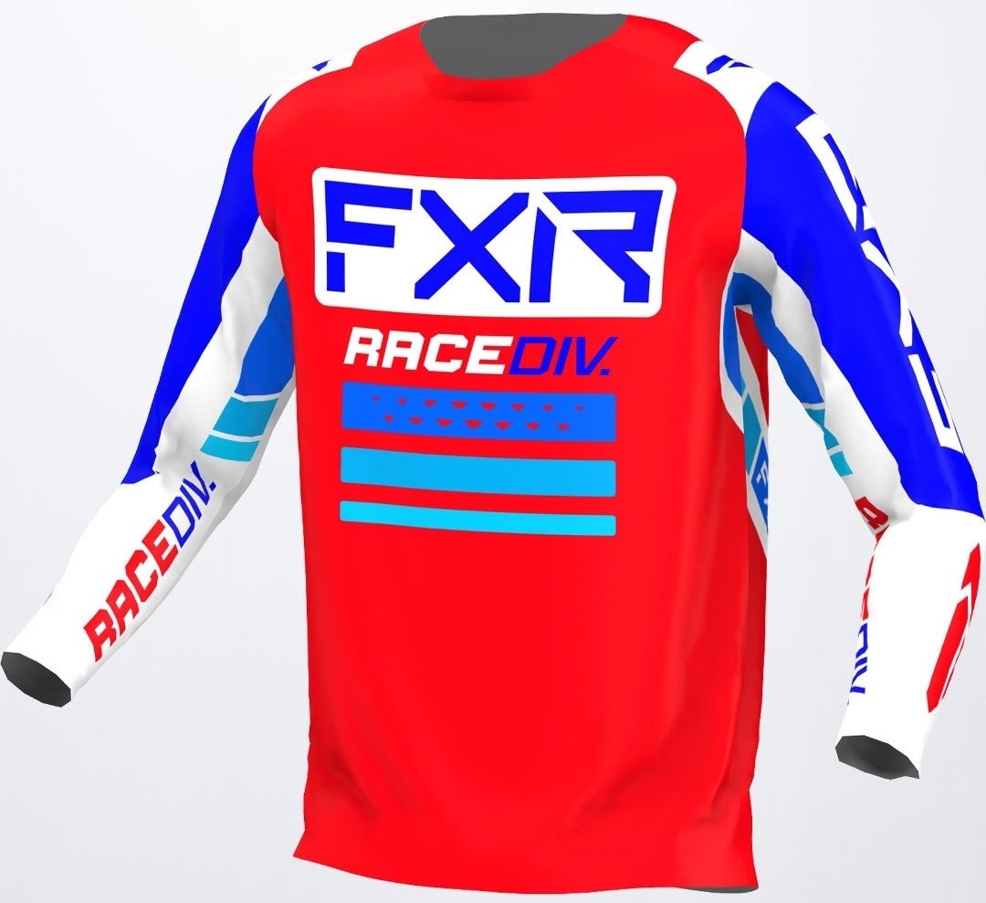 FXR Clutch Pro Motocross Jersey, red-blue, Size XS, red-blue, Size XS