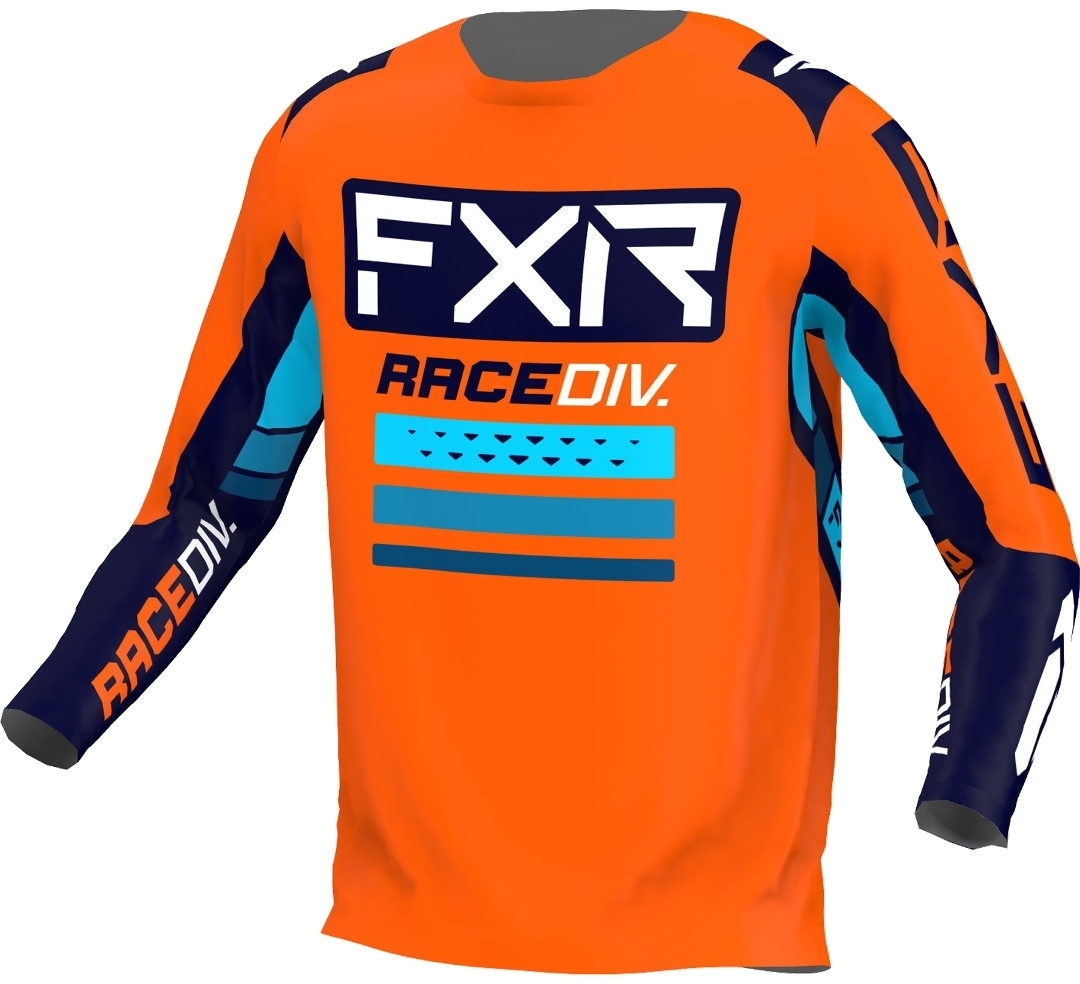 FXR Clutch Pro Motocross Jersey, blue-orange, Size M, blue-orange, Size M