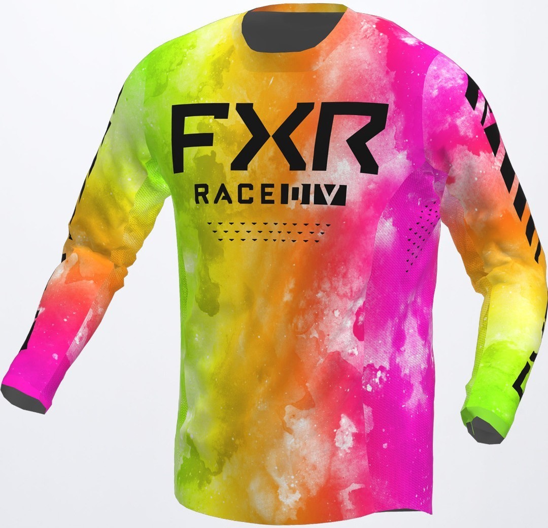 FXR Podium Colored Motocross Jersey, red-yellow-orange, Size M, red-yellow-orange, Size M