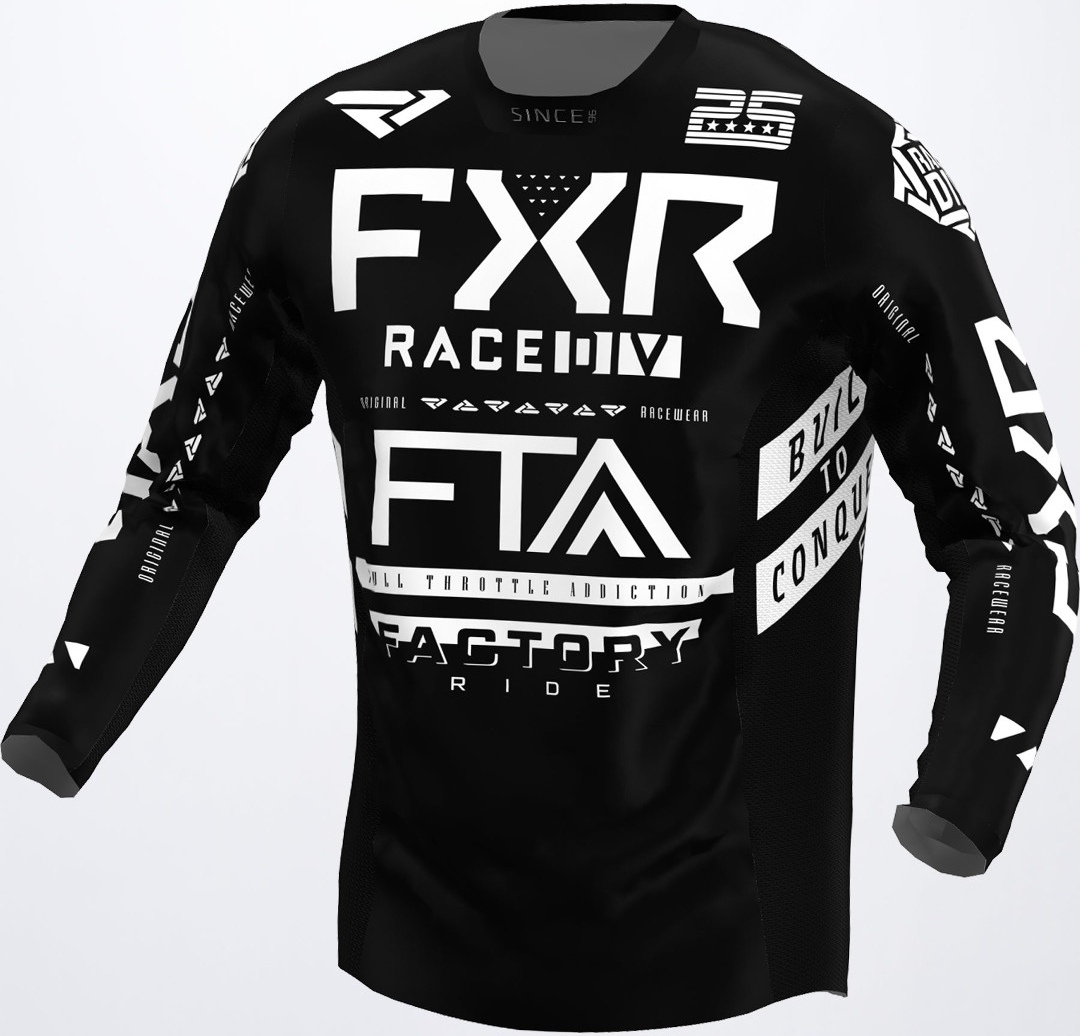 FXR Podium Gladiator Motocross Jersey, svart-vit, storlek XL