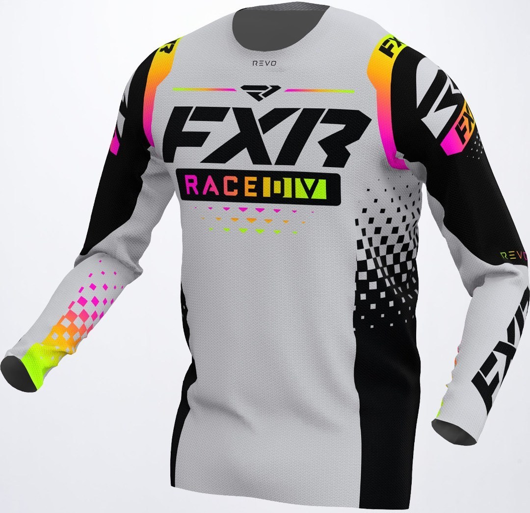 Image of FXR Revo RaceDiv Maglia Motocross, nero-grigio, dimensione XL