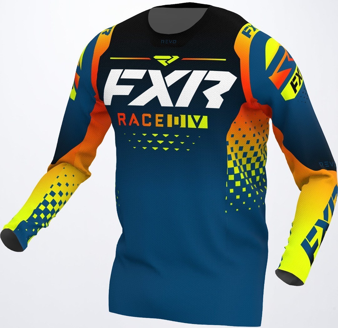 FXR Revo RaceDiv Motocross Jersey, blå-orange, storlek XL