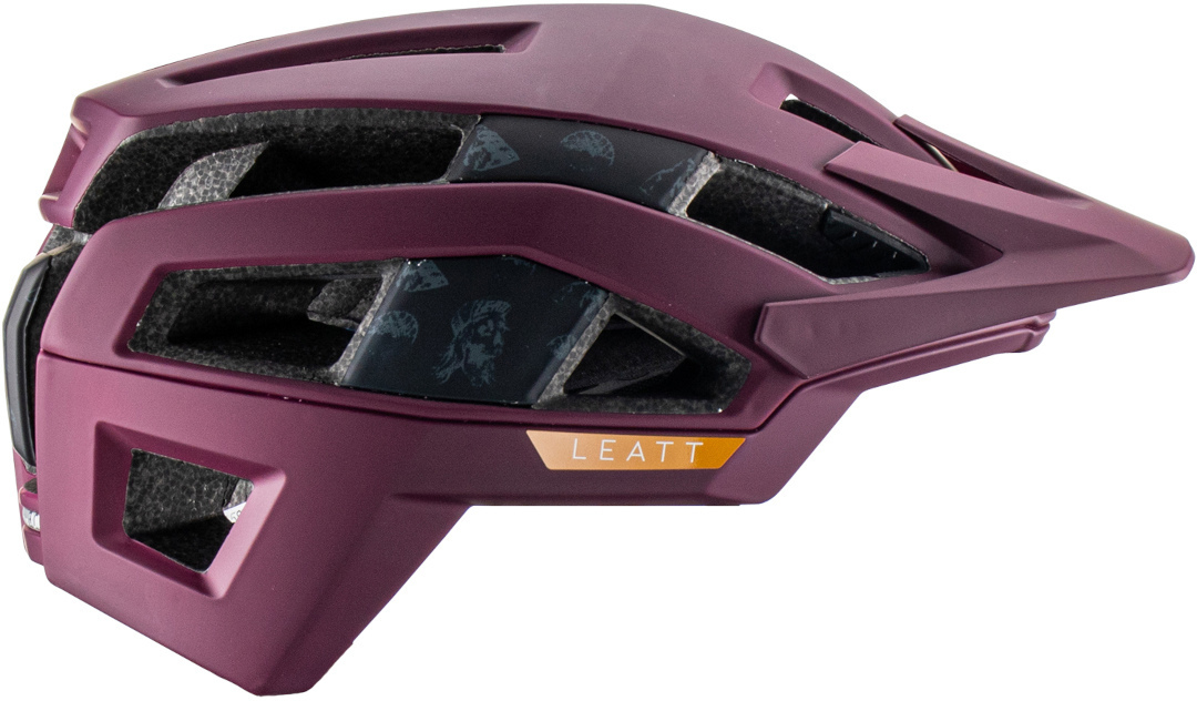 Side view of Leatt MTB Trail 3.0 Bicycle Helmet, purple, Size M for Men