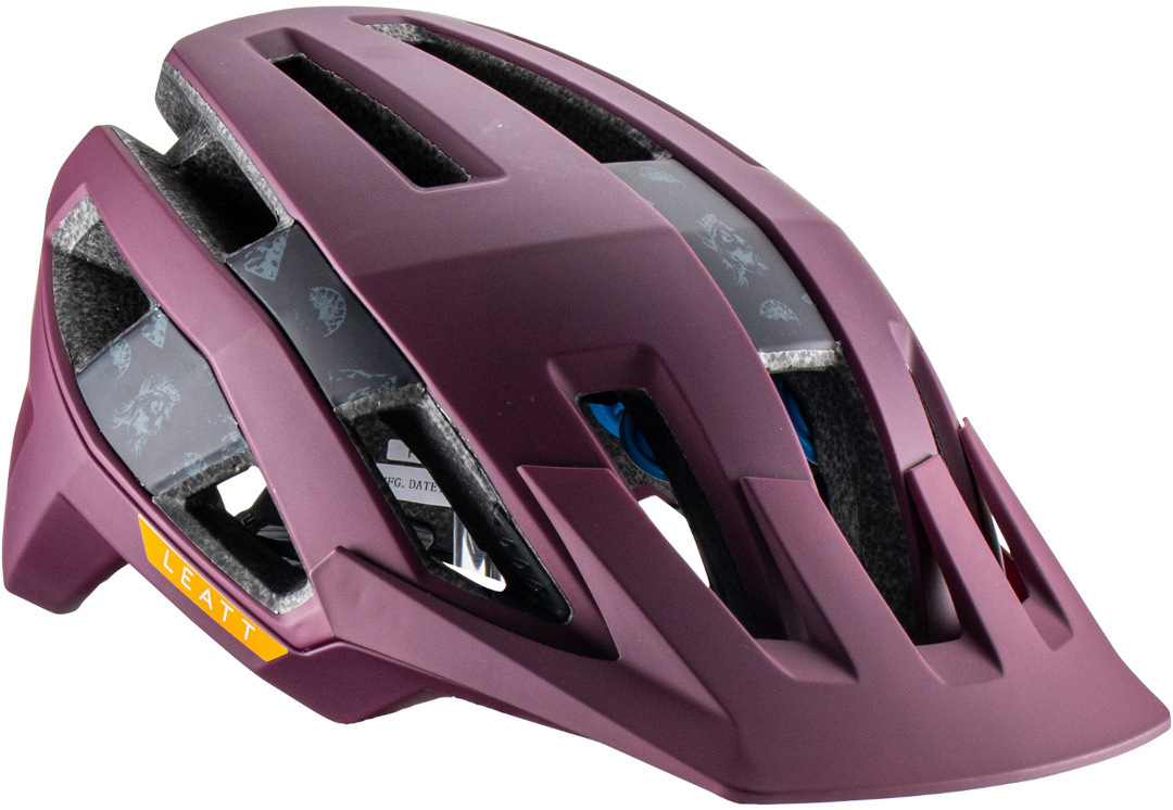 Side view of Leatt MTB Trail 3.0 Bicycle Helmet, purple, Size M for Men