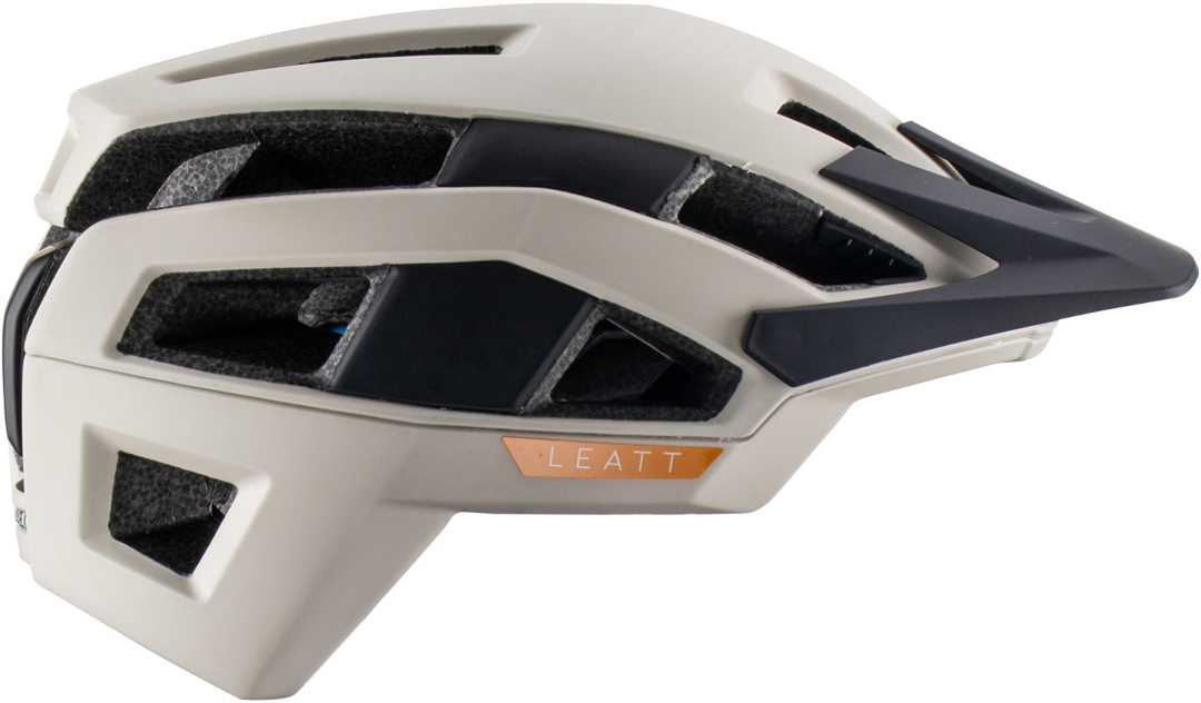 Side view of Leatt MTB Trail 3.0 Desert Bicycle Helmet, white, Size M for Men