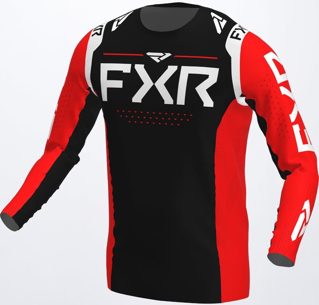 FXR Helium RaceDiv Motocross Jersey, black-white-red, Size XS, black-white-red, Size XS