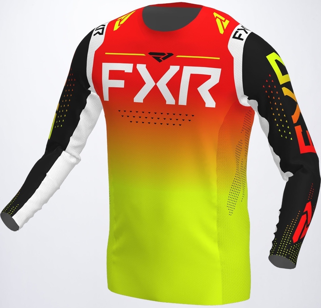 FXR Helium RaceDiv Motocross Jersey, black-white-orange, Size 4XL, black-white-orange, Size 4XL