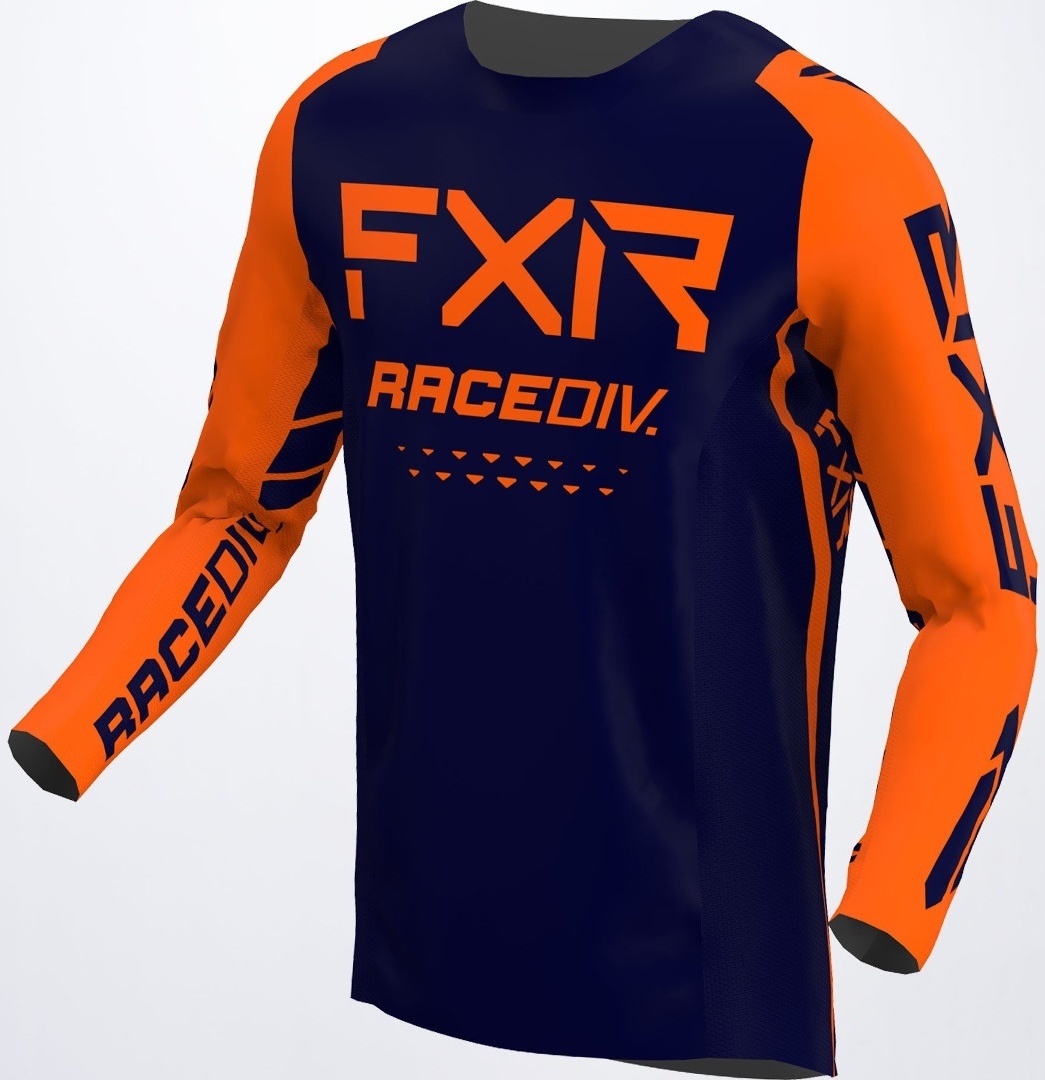 FXR Off-Road RaceDiv Motocross Jersey, blue-orange, Size XS, blue-orange, Size XS