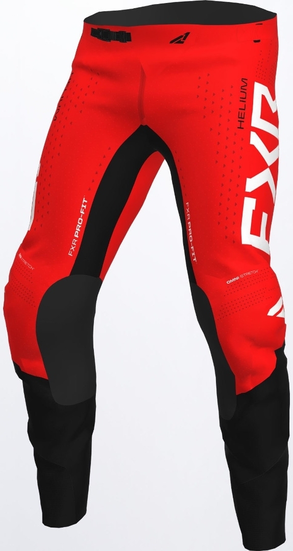 FXR Helium RaceDiv Motorcross broek, zwart-rood, afmeting 28