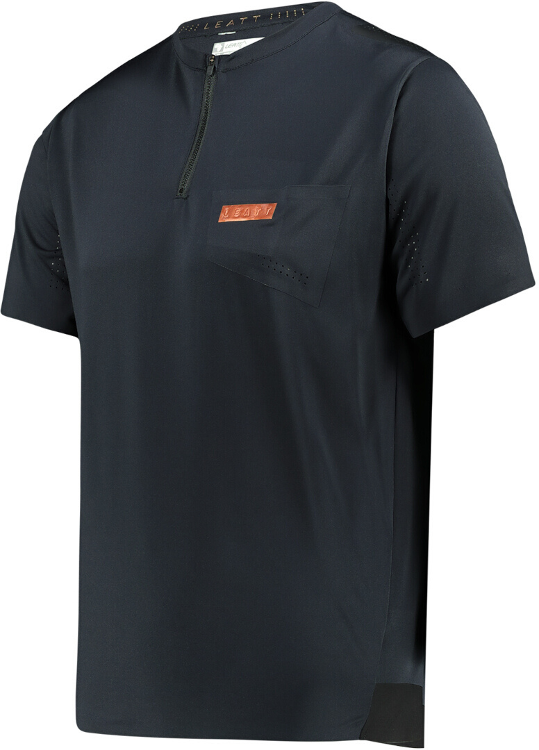 Side view of Leatt MTB Trail 3.0 Short Bicycle Jersey, black, Size S for Men