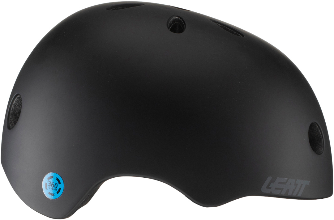 Side view of Leatt MTB Trail 1.0 Solid Bicycle Helmet, black, Size S for Men