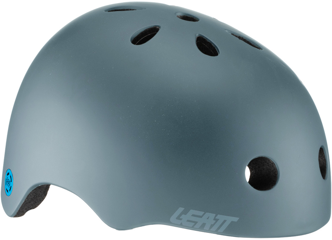 Side view of Leatt MTB Trail 1.0 Solid Bicycle Helmet, blue, Size S for Men