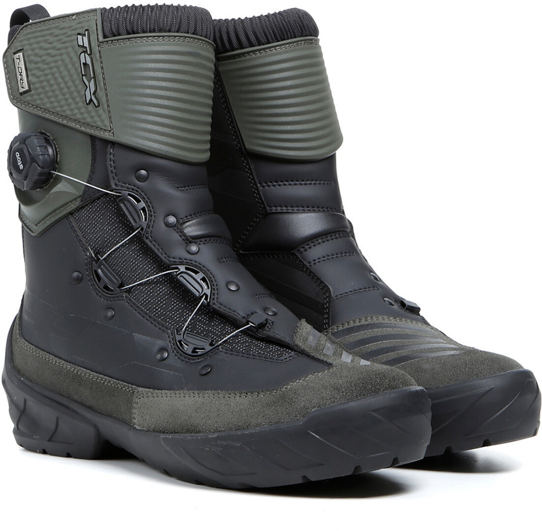 TCX Infinity 3 Mid WP Motorcycle Boots Motorlaarzen, zwart-groen, afmeting 47