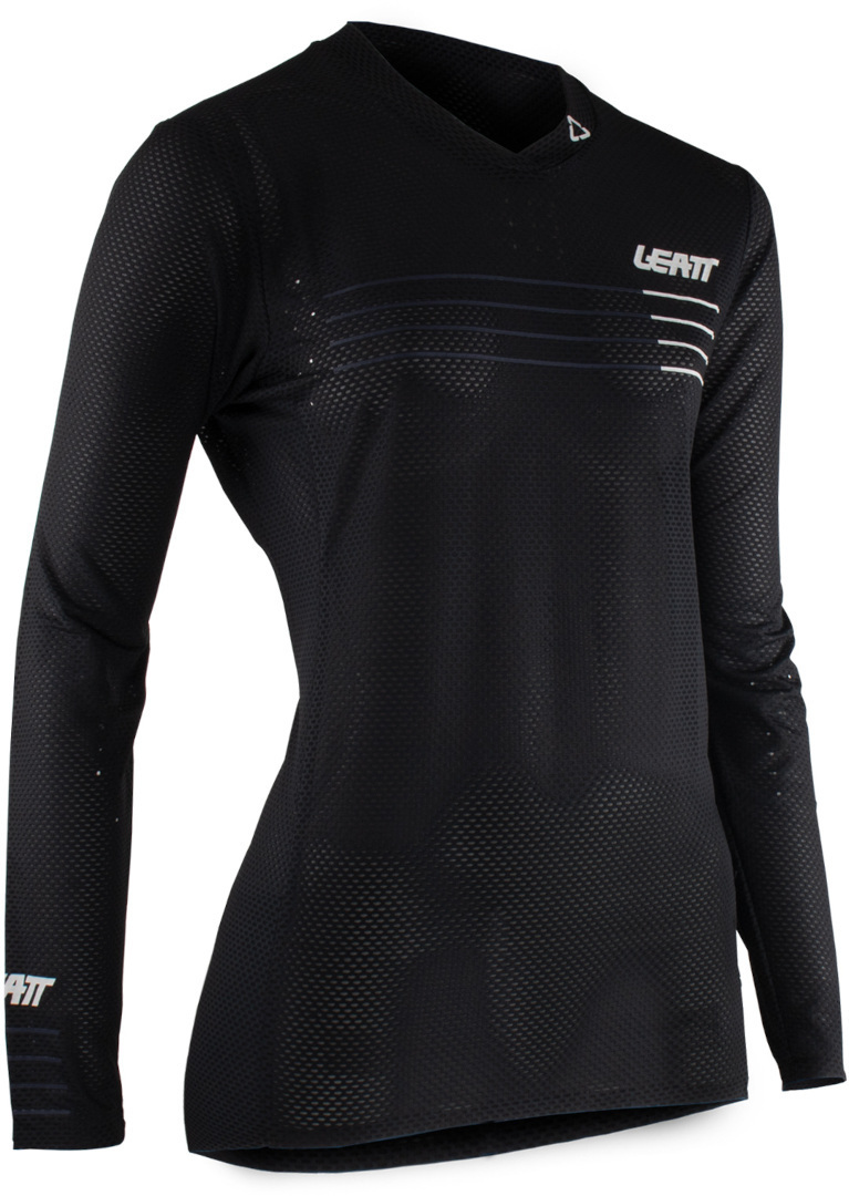 Side view of Leatt MTB Gravity 4.0 Ladies Bicylce Jersey, black, Size XL for Women