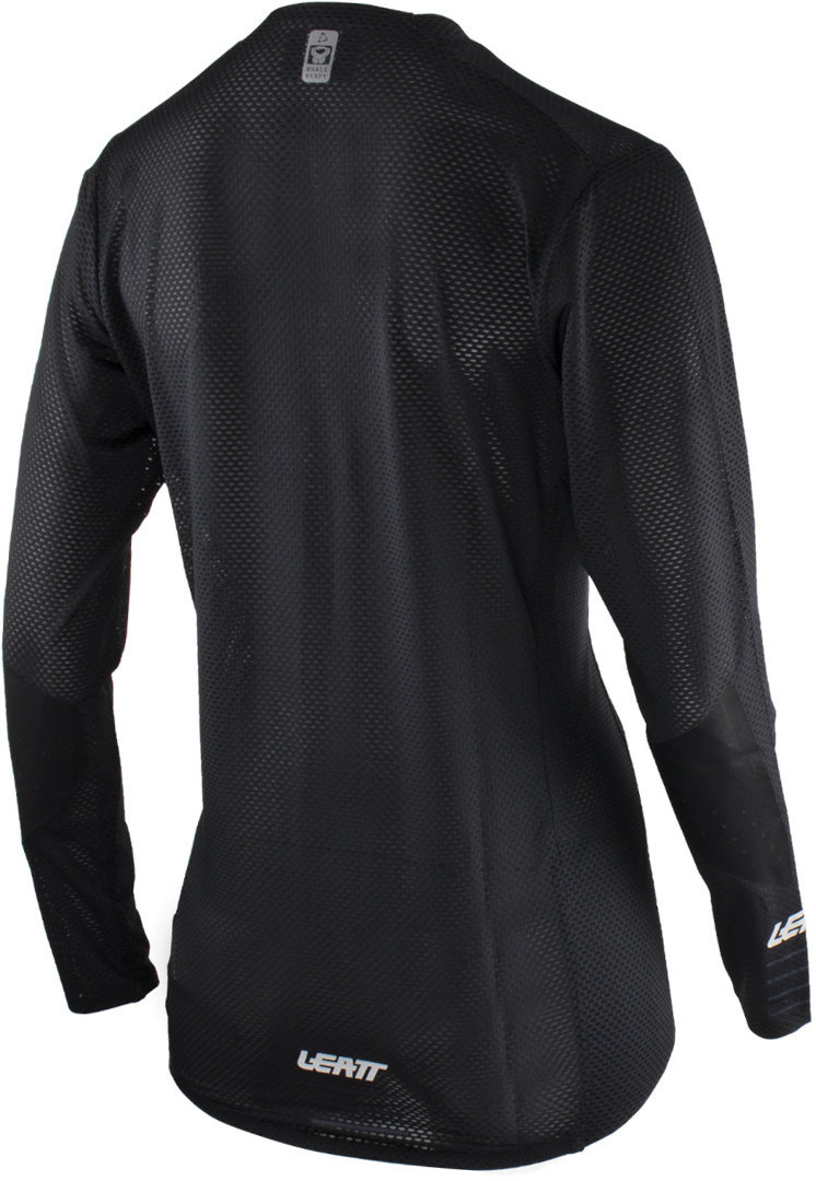 Side view of Leatt MTB Gravity 4.0 Ladies Bicylce Jersey, black, Size XL for Women