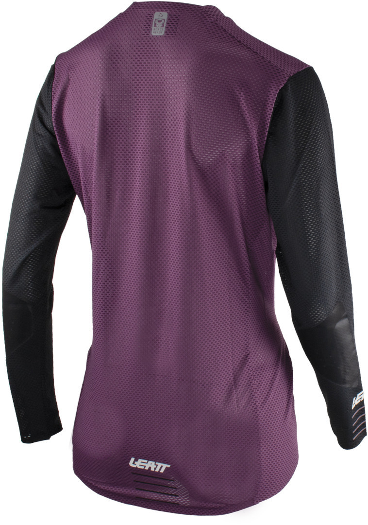 Side view of Leatt MTB Gravity 4.0 Ladies Bicylce Jersey, black-purple, Size L for Women