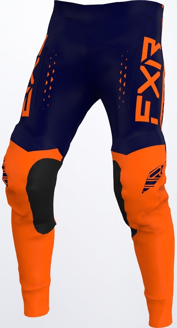 FXR Off-Road RaceDiv Motorcross broek, blauw-oranje, afmeting 36