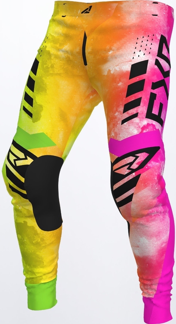 FXR Podium Colored Motocross Pants, red-yellow-orange, Size 30, red-yellow-orange, Size 30