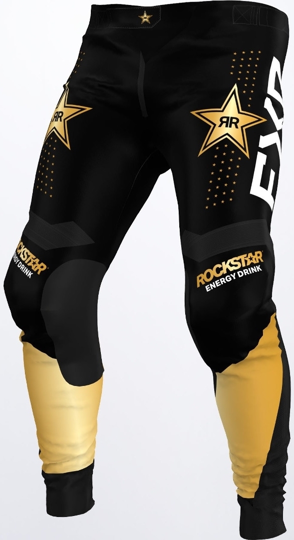 FXR Podium Rockstar Motocross Pants, black-gold, Size 30, black-gold, Size 30