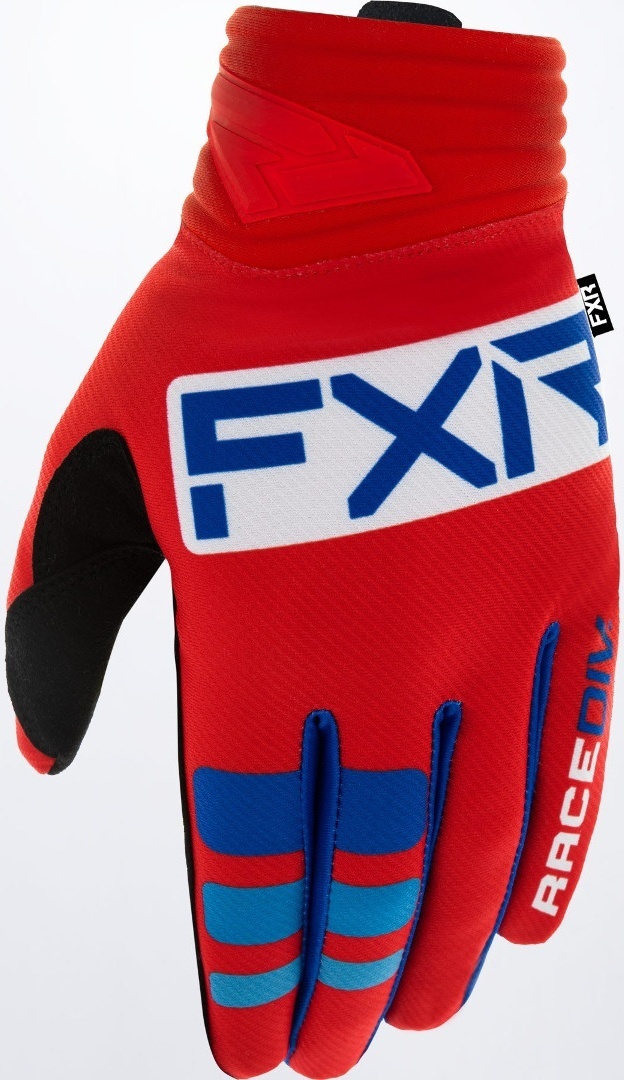 FXR Prime Motocross Gloves, red-blue, Size S, red-blue, Size S