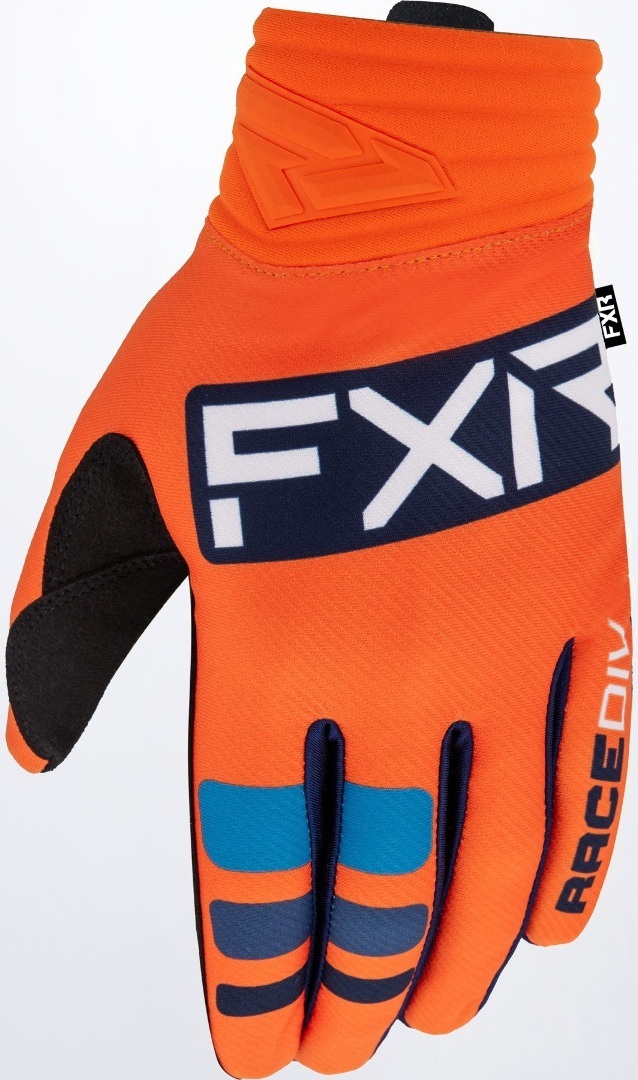 FXR Prime Motocross Gloves, blue-orange, Size S, blue-orange, Size S