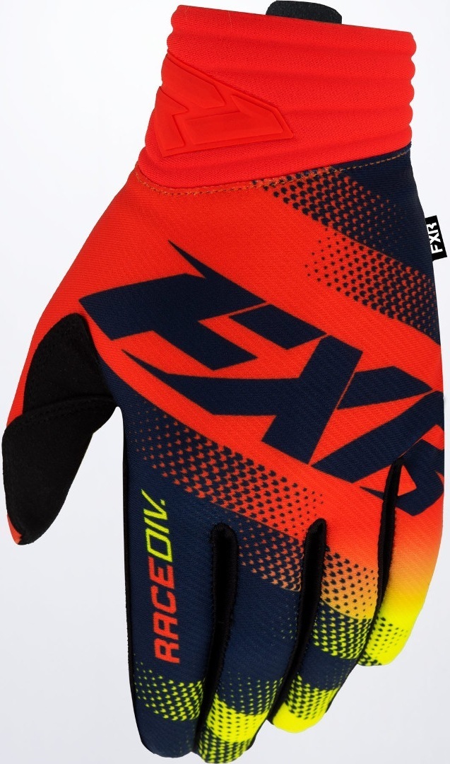 FXR Prime Motocross Gloves, red-blue-yellow, Size S, red-blue-yellow, Size S