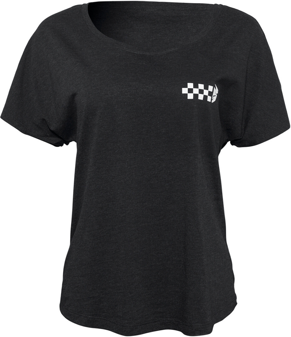 Thor Checkers Ladies T-Shirt, black, Size S for Women, black, Size S for Women