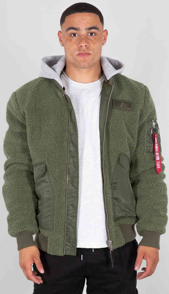 Alpha Industries CWU Zip Teddy Hoodie