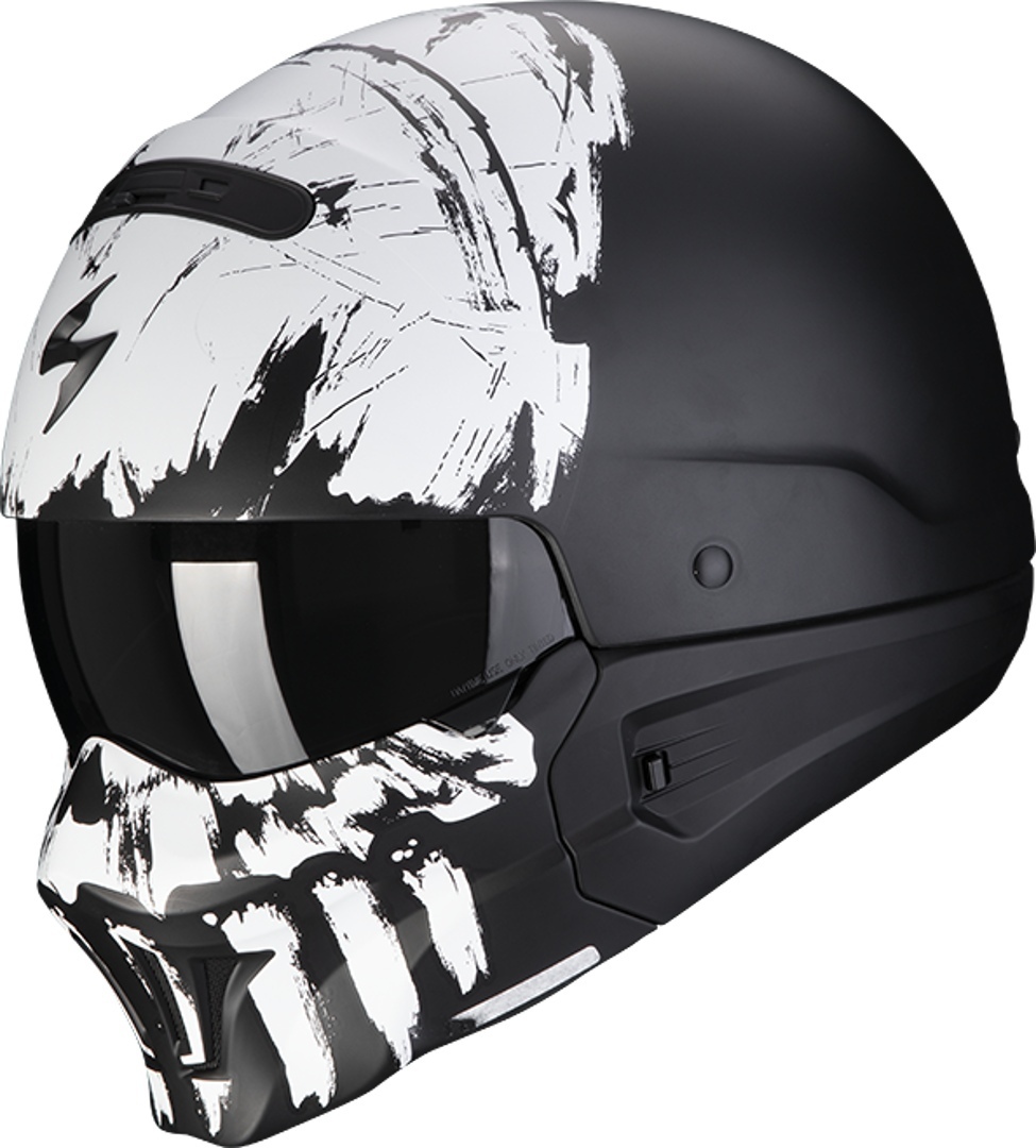 Scorpion EXO-Combat Evo Marauder Helm, schwarz-weiss, Größe L, schwarz-weiss, Größe L