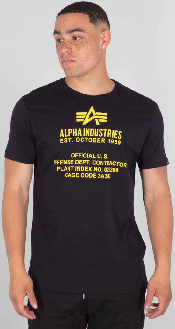 Alpha Industries Fundamental T-shirt, svart, storlek 3XL för kvinnor