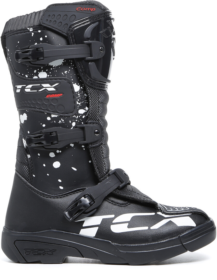 Photos - Motorcycle Boots TCX Comp Kids Motocross Boots, black-white, Size 32 