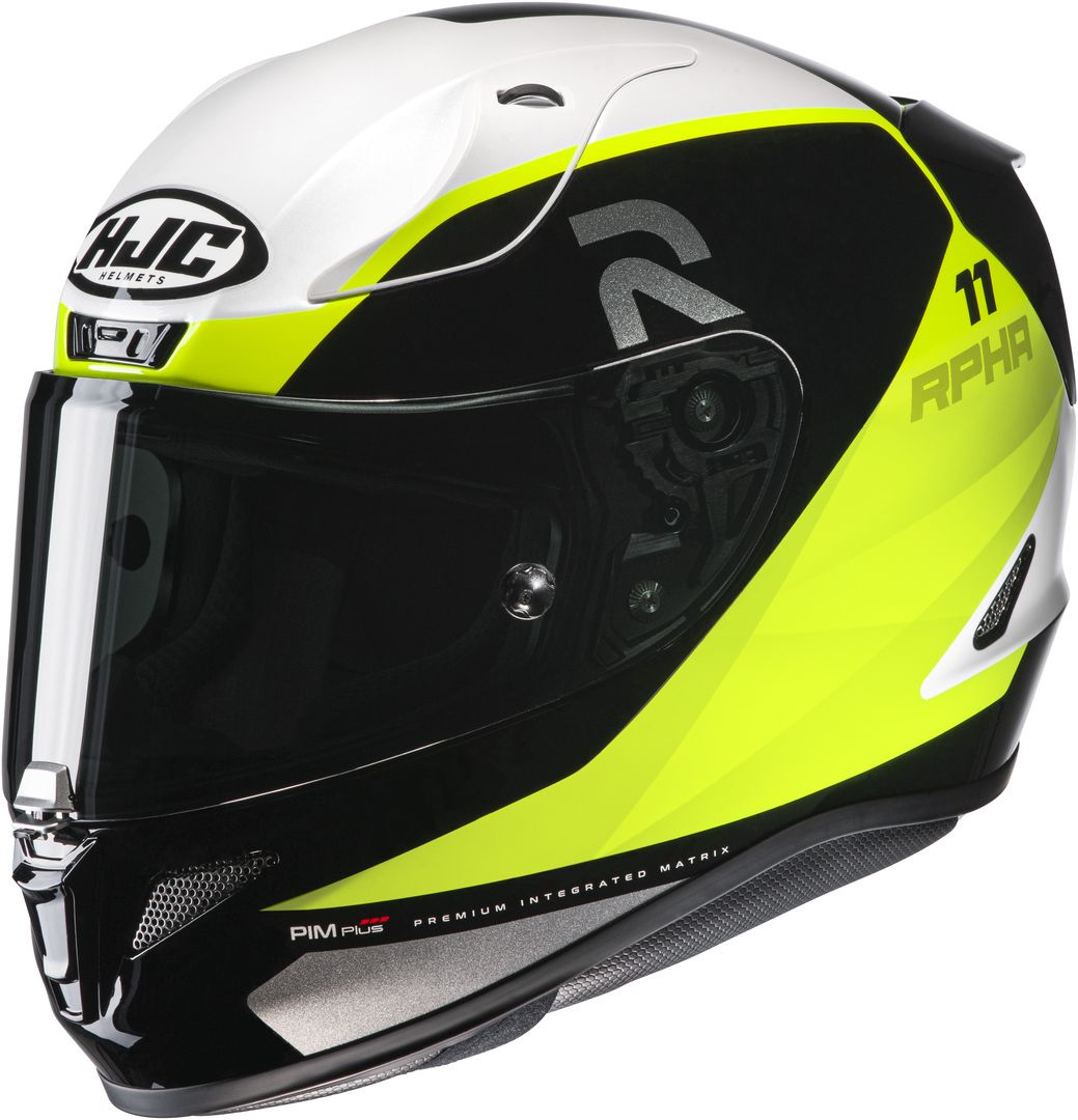 HJC RPHA 11 Texen Helmet, black-white-yellow, Size XS 54 55, black-white-yellow, Size XS 54 55