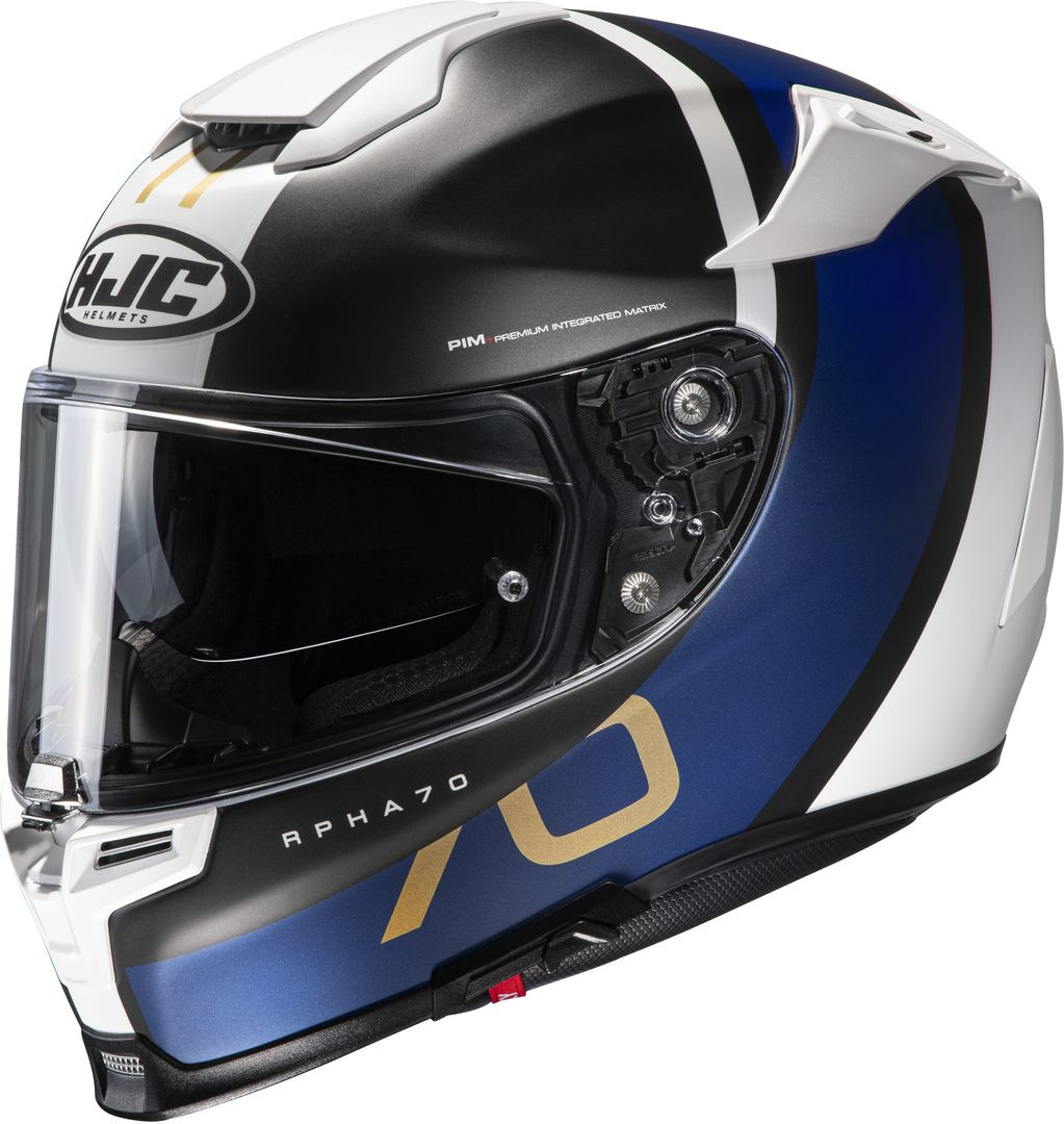 HJC RPHA 70 Paika Helmet, black-white-blue, Size M, black-white-blue, Size M